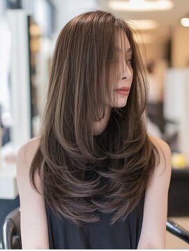 ダル 渋谷/表参道(DAL.) レイヤーカット髪質改善カラー透明感カラー顔まわりカット