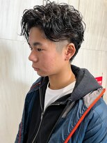 オーパスクリエ (OPUS CREER)&nbsp;外国サッカー選手風2ブロック×強め毛流れパーマ！！