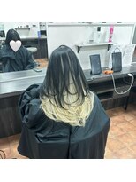 アボックス(abox)&nbsp;ホワイトブロンド/レイヤー/インナーカラー/ケアブリーチ