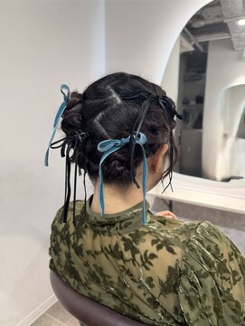 アフィナー 新宿(Afinar) ボブ個性的ヘアアレンジ