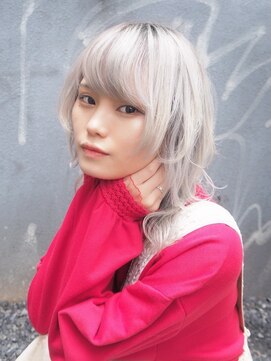 リアイス(Re:ICE) ミニウルフ/くすみブルー/流れるレイヤー/インナーハイライト