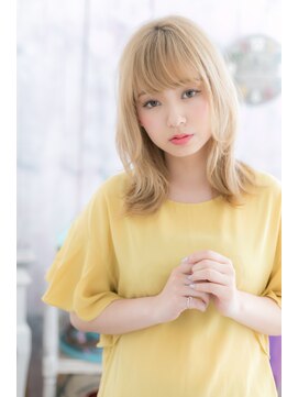 ミック ヘアアンドメイク アップ 駒込店(miq Hair&Make up) 金髪スタイルで個性的★外国人風ブロンドロングウルフa1