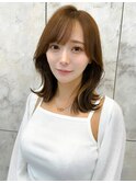 韓国風前髪×レイヤーカット【髪質改善/新宿/レイヤーカット】