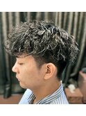 波巻きパーマ
