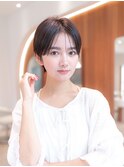 20代30代大人かわいい前髪パーマグレーベージュショート