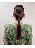 ストレートポニーテール