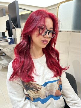 ピークアブー ワン(PEEK-A-BOO ONE) #赤髪#ブリーチあり#ヘアカラー赤