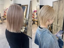 松本理沙【Instagram@risa_mtrs】ダメージを最小限に抑えたハイトーンカラー、透明感たっぷりの艶カラー◎