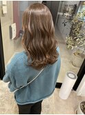 ベージュカラー　波巻き