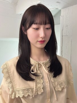 シェノン 表参道(CHAINON) 柔らかオリーブグレー韓国レイヤーカット