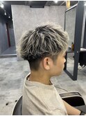 【ホワイトブリーチ(2回)】束感ショートマッシュ！