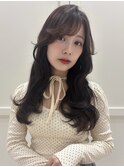 韓国ヘア/前髪カット/レイヤーカット/ベージュ/ミディアム