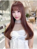 ★ホワイトグレージュミニウルフデジタルパーマチェリーブラウン