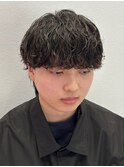 波巻きシャドウパーマショートマッシュミニウルフ仙台眉毛