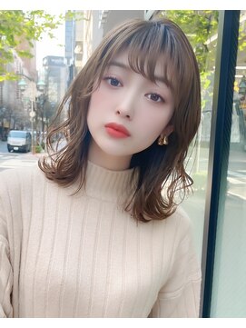 ロンドリゼル 札幌(Lond RiseL) オリーブグレー/前髪/ボブ/マロンベージュ/レイヤーカット/小顔