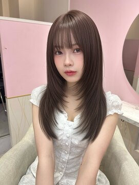 アディション 新宿(ADITION) 新宿人気No1！顔周り艶カット×似合わせカラー髪質改善/新宿f