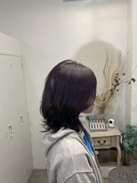 ロッカ(ROCCA)&nbsp;クラゲヘアー深みバイオレットのレイヤーミディ