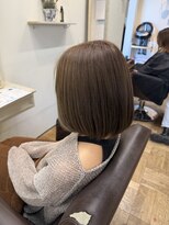 エクファ ヘア シェリル 草津 南草津店(ex-fa hair cherir)&nbsp;ミルクティーブロンド/ダークブルー/デジタルパーマ/南草津