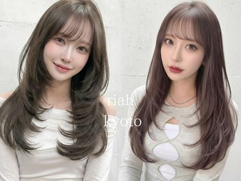 レイヤーカット riah 京都河原町 顔周りレイヤーカット／前髪カットレイヤーカットの写真/【カミカリスマ2024受賞☆】ダメージレスにカラーを楽しみたいなら《riah》がオススメ☆実力が光るサロン♪
