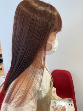 アズールサン 草加西口店(azule-sun) イヤリングカラー,こなれヘア,韓国風,ブリーチ,ベイビーピンク