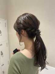 オリーブカラー×簡単アレンジ