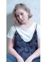 クシュ 所沢東口店(kusyu...) シルキーベージュ/斜めバング/グレージュカラー/デザインカラー