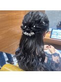 王道ふわふわハーフアップ♪