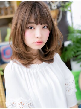 カバーヘア イヴ 戸頭店(COVER HAIR EVE) ミルクティーブラウン抜け感ヘア小顔ミディc5戸頭20代30代40代