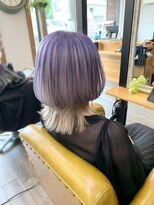 トルチェ(toRtue)&nbsp;アンブレラカラー　くらげヘアー　ホワイト×ラベンダー