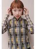 黒髪ボブルフネビージュ小顔ヘアワンレン