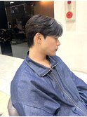 フェザーショート　毛流れ　センターパート　鈴木楓竜