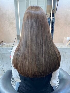 ロンド ボーイ 表参道(Lond BOY) フェミニンロング×縮毛矯正韓国顔周りレイヤーカット[表参道]