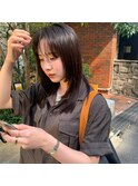 前髪パーマ×顔周りレイヤー