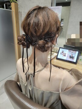 リップル(Ripple) 【海浜幕張 Ripple】ツイン編み団子×細リボン