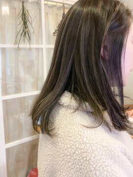 ネオリーブ ジューク 日吉店(Neolive JuQ) 白髪ぼかしカラー白髪ぼかしハイライト グレージュ 日吉