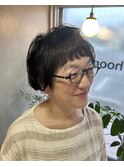 ショートバングがポイントなクセボブ