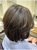 40代50代ボブ×レイヤー