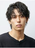 メンズ波巻きツイスパニュアンススパイラルスパイキーショート