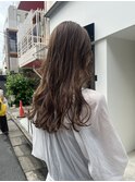 グレージュ/ブラウンカラー/透け感カラー/ニュアンスパーマ/