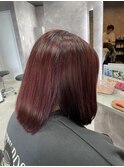 ブリーチなしチェリーレッド【中野美容室/新中野/東中野】