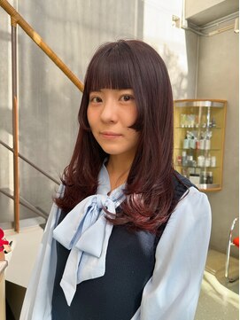 オーダーワン(OORDER1) [KAGIWADA]レイヤー/ボルドー/横浜美容室