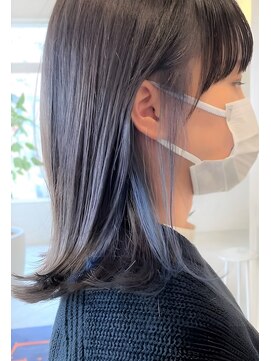 リエットヘアー 杢左店(Lie-et. hair) 透明感抜群!グレージュカラーにブルーアッシュのインナー