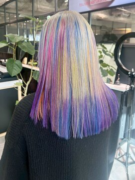 シオン(shion) ダブルカラーブリーチロング韓国ヘア_ba579441