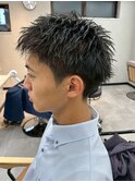 スパイキーショート 刈り上げ ツーブロック アップバング 20代
