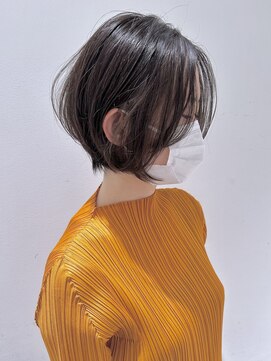stair : case ginza7【ステアケース】 大人かわいい丸み長めショートボブ耳かけまとまるショートヘア