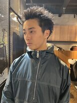 ギヴヘアインダストリー(Give hair industry)&nbsp;スパイキーショートメンズスタイルマッシュパーマ