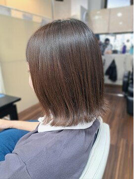 ルナ 大船店(LUNA) 20代に人気の切りっぱなしボブ×ベージュ