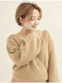 ボブ/カーキグレージュ/マッシュショート/大人かわいい[新宿駅]