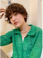 ノラギンザユー(NORA GINZA/U)&nbsp;パーマショート ショートパーマ 外 国人風へアくせ毛風パーマ