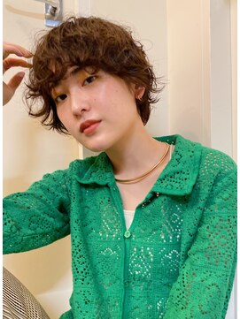 ノラギンザユー(NORA GINZA/U) パーマショート ショートパーマ 外 国人風へアくせ毛風パーマ